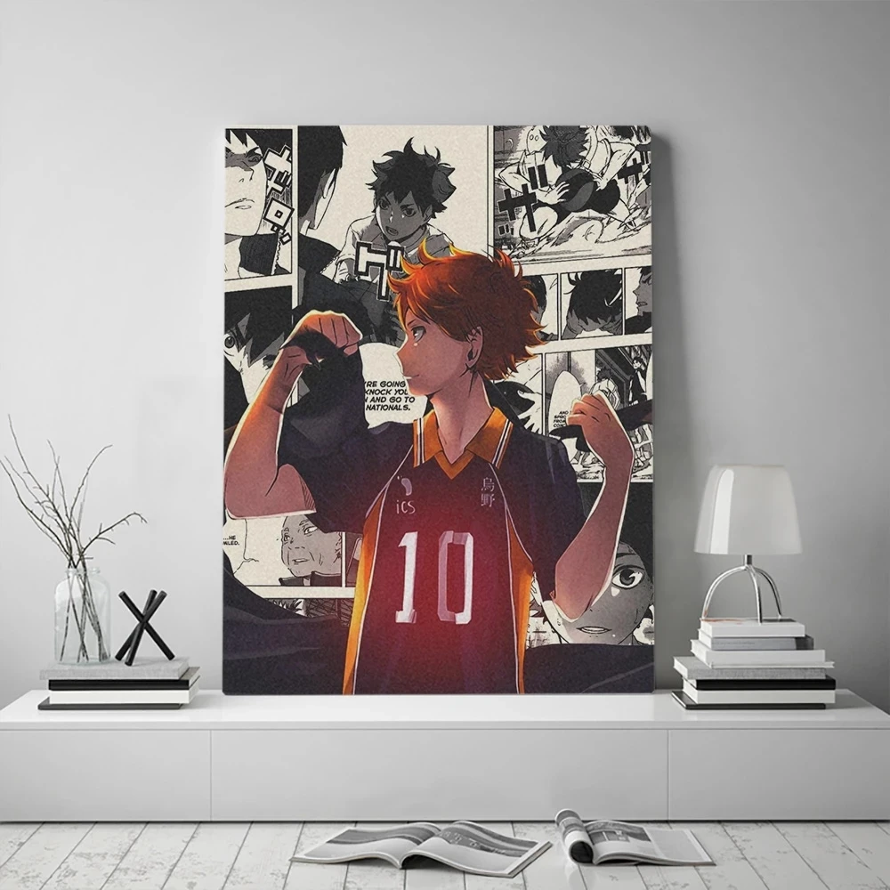 

Wall Art Haikyuu Anime Role Canvas Painting HD Printed ​Hinata Shoyo Pictures Poster Home Decor For Bedroom Background Modular