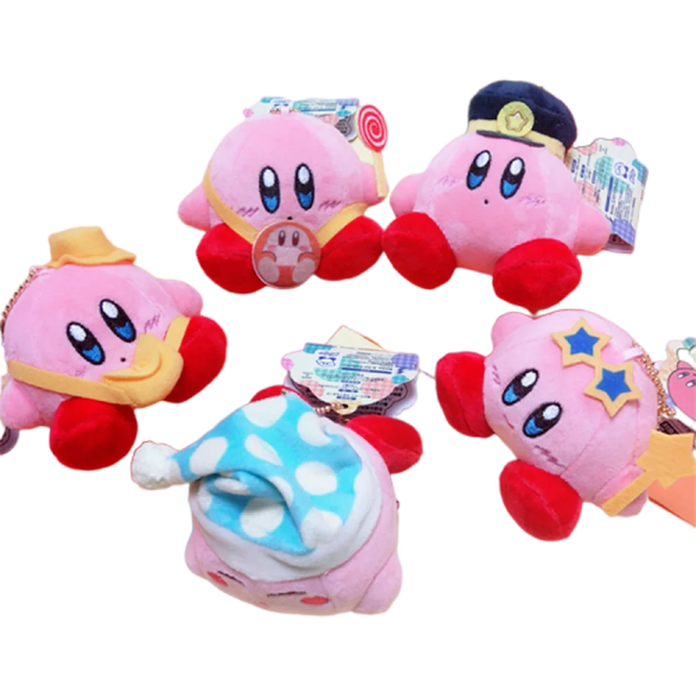 Mini Kawaii Lovely Kirby Star 8Cm Stuffed Doll Girls Decoration Plushie Keychain Cute Peluche Kirby Plush Pendant Gift Kids Toys