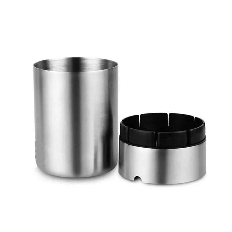 

Stainless Steel Car Ashtray Smokeless Auto Cigarette Ashtray Ash Holder Creative Windproof Business Gift Car Car With Lid Ashtra