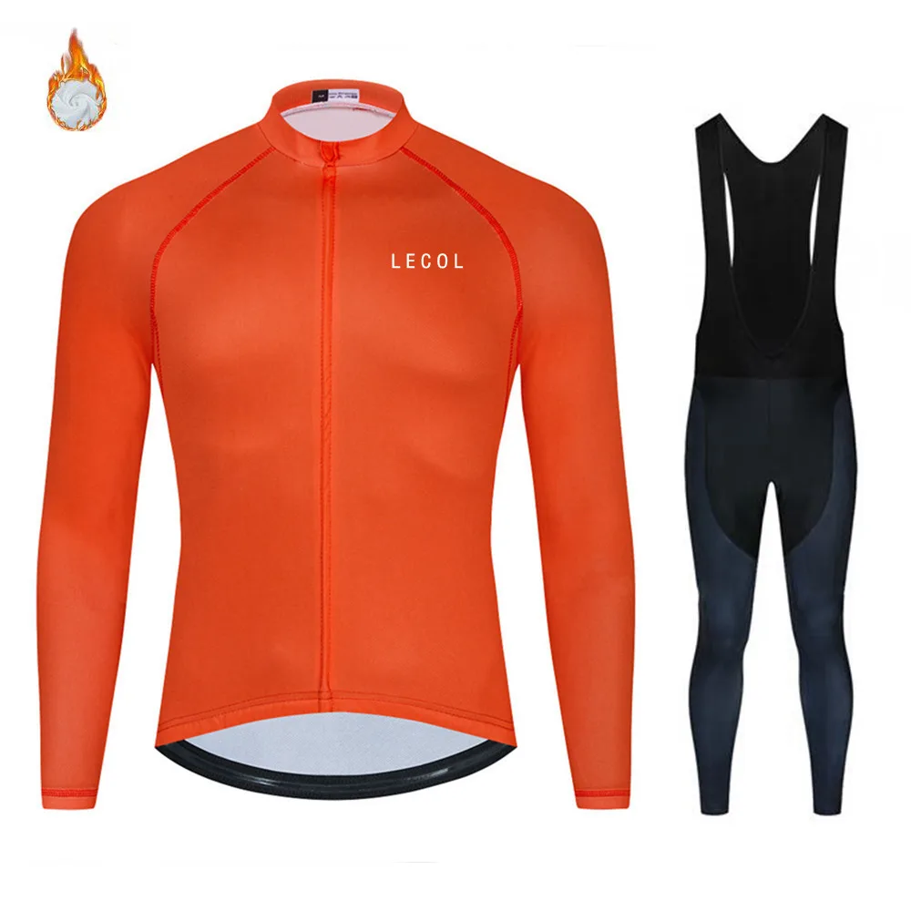 LECOL 2020 зимняя одежда для велоспорта с длинным рукавом Мужская профессиональная