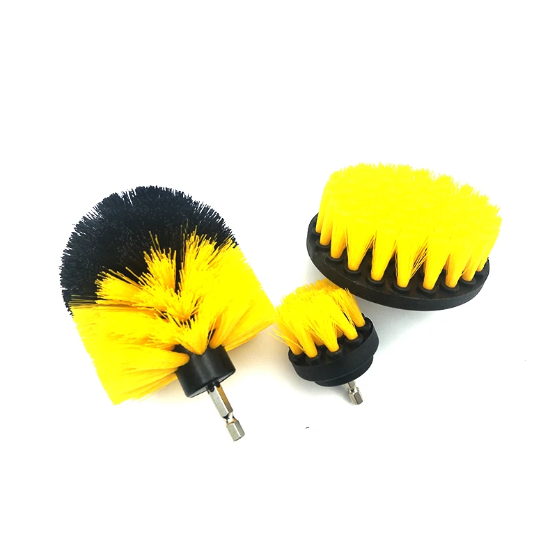 

Round Full Electric Bristle Drill Brush Replacement 3 size Head Rotary Cleaning Tool