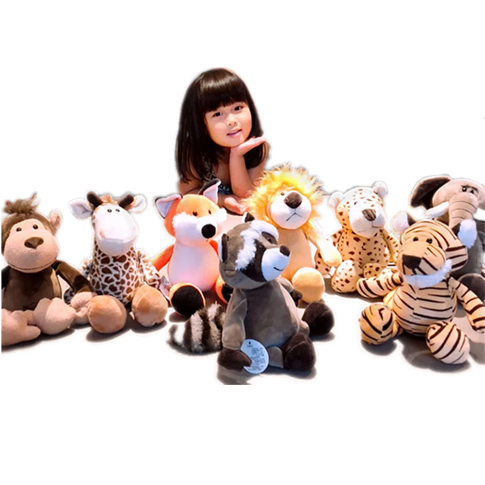 1 шт. 25 см популярные лесные животные мягкая кукла Плюшевые серии джунглей Лев