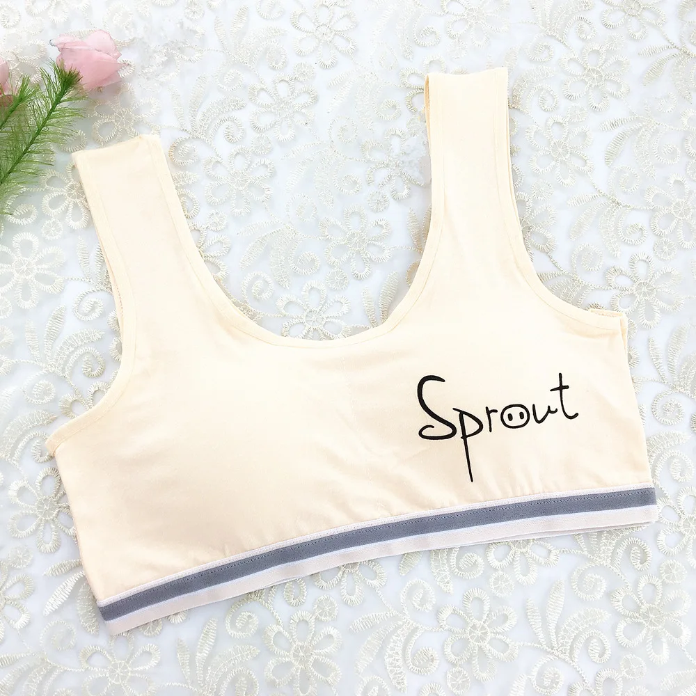 Бюстгальтер хлопковый с широкими бретелями и принтом для девочек | Детская