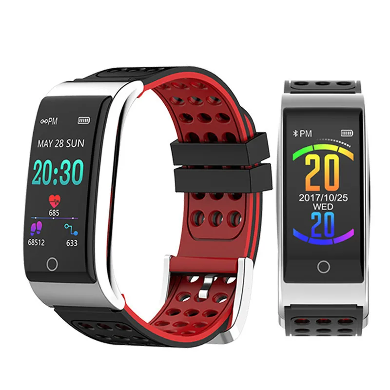 E08 умный Браслет ЭКГ PPG измерение артериального давления фитнес трекер часы