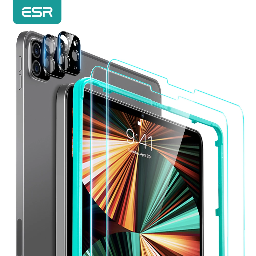 ESR для iPad Pro 12 9 2021 Защитное стекло экрана + защита камеры 11 дюймовая пленка