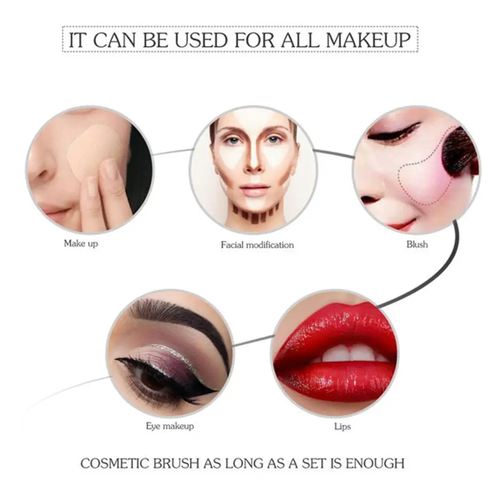 

20Pcs Makeup Brushes Tool Set Cosmetic Powder Eye Shadow Foundation Make Beauty Eyelash Blush Eyebrow Up Make UpBlending Br K0V9