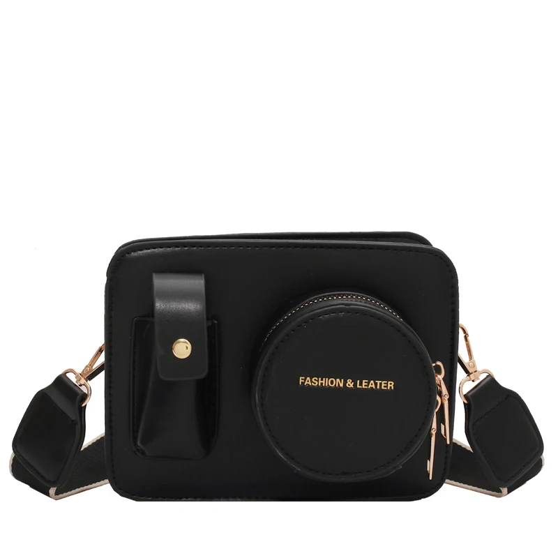 

Camera Shape Women Shoulder Bags 2021 New Wide Straps Shoulder Bag luxury Pu Leather Crossbody Bag Female Satchel Purse Bolsos