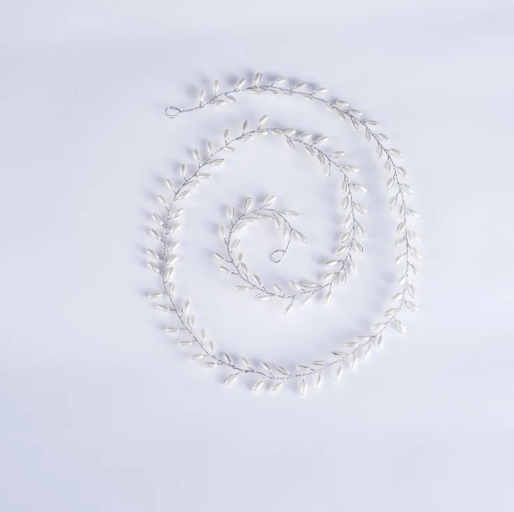 Женские Длинные повязки для волос свадебные украшения жемчужные на голову