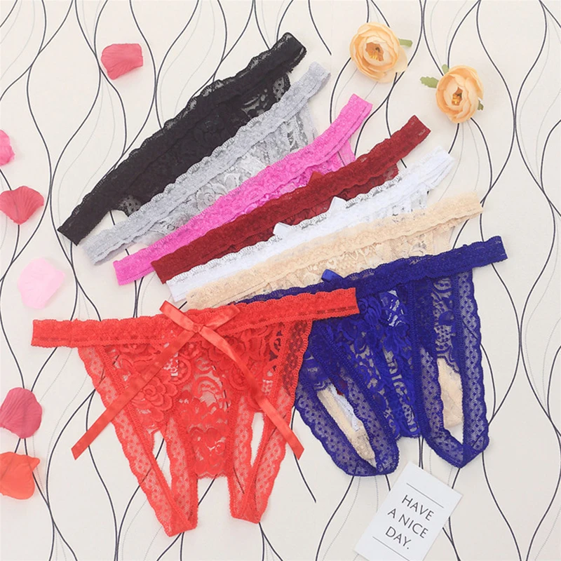 

Fashion Sexy Lace Ladies Alphabet Women Soft Open Crotch Panties Briefs Underwear Lady Lingerie Soft Knicker Lingerie Underpants