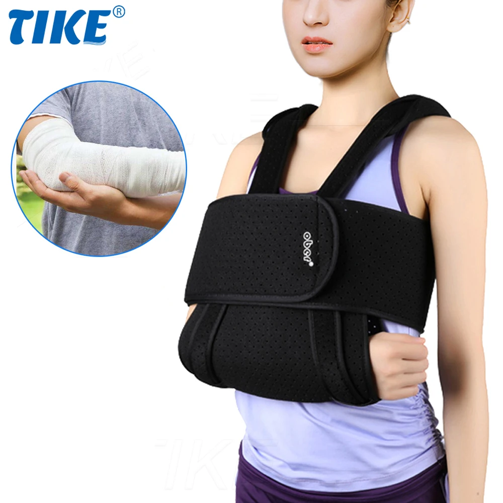 TIKE Arm Sling Support Adjustable Breathable Shoulder Strap Brace Immobilizer Wrist Elbow Forearm Support Straps Bones Sprains