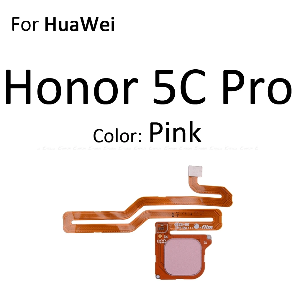 Сканер отпечатков пальцев разъем для Huawei Honor 6C 6A 6X 5C Pro GR5 сенсорный сенсор ID Главная Кнопка возврата ключ гибкий кабель - Цвет: For Honor5C Pro Pink