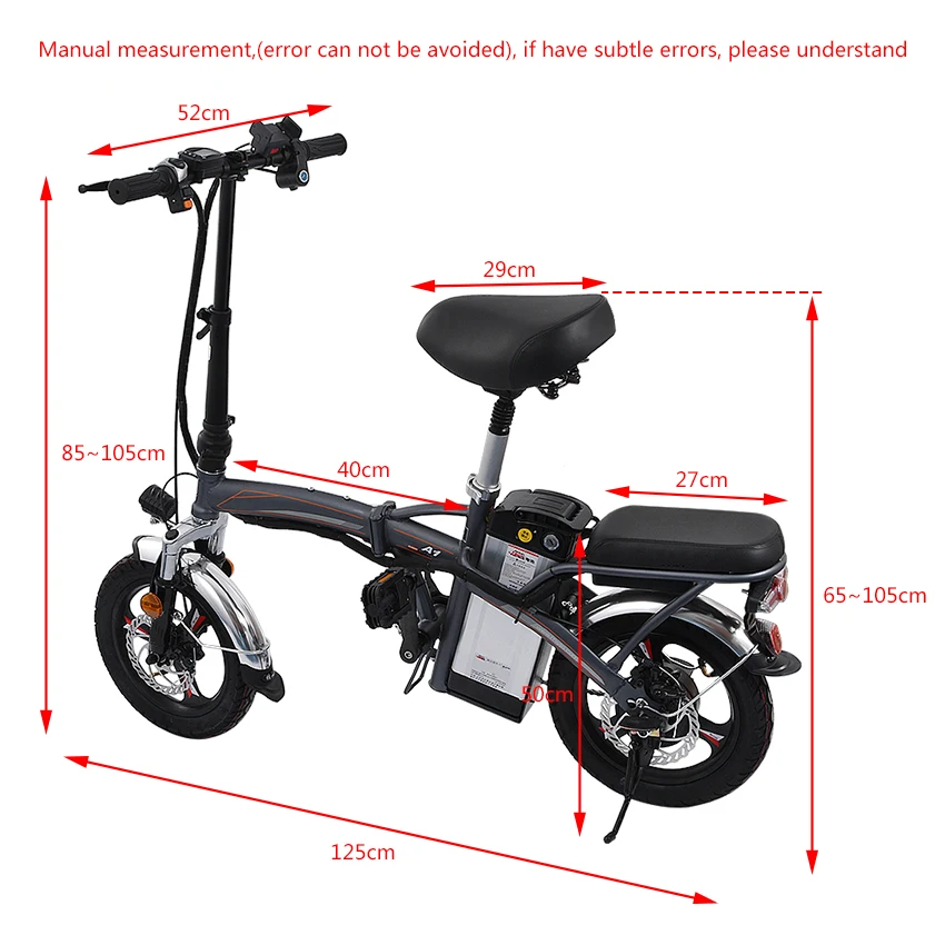 Мини складной электрический велосипед 14 дюймов колесный гидромотор