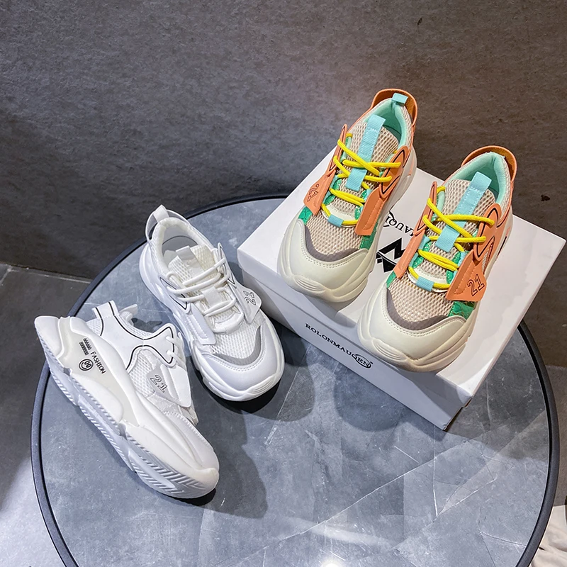 

NAUSK 2021 NEW Spring and Summer New Net Celebrity Ins Super Fire Sneakers Tide Wild Mesh Breathable Feet Feet Shoes Women