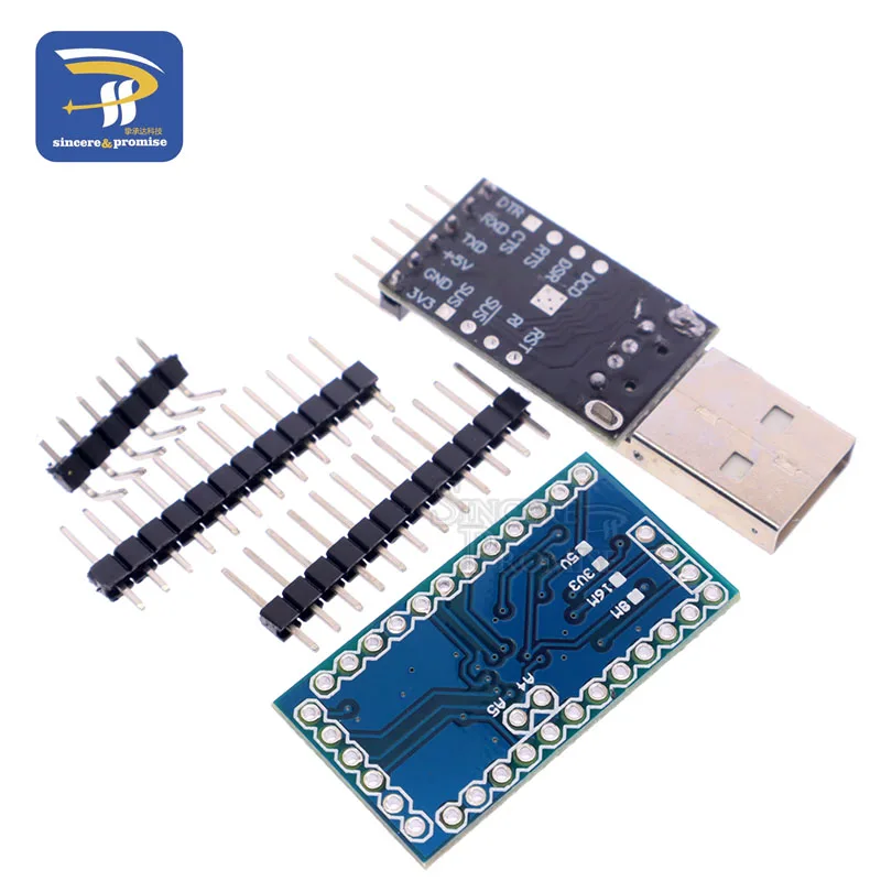Бесплатная доставка 1 шт. модуль 6pin CP2102 + Pro мини-Модуль Atmega328 5 в 16 м для Arduino