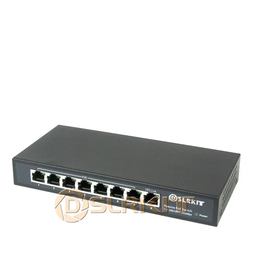 DSLRKIT ALL Gigabit 52V 120W 8 Ports 7 PoE Injector Power Over Ethernet Switch | Безопасность и защита