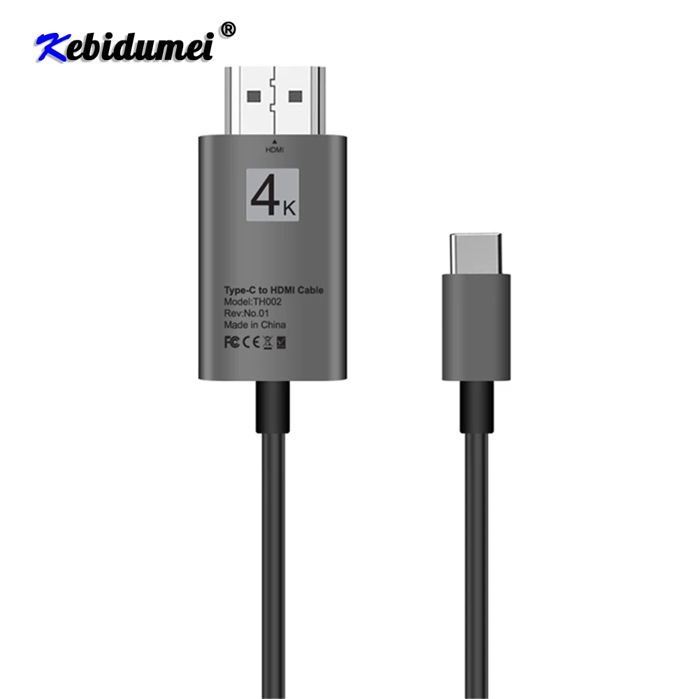 4K USB 3 1 C типа совместимому с HDMI кабель HDTV адаптер для Lenovo ThinkPad X1 2018 MacBook Pro Samsung S8