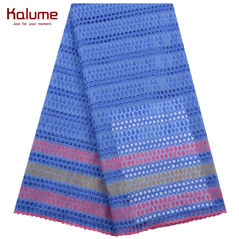 Новейшая африканская кружевная ткань Kalume швейцарское хлопковое кружево с