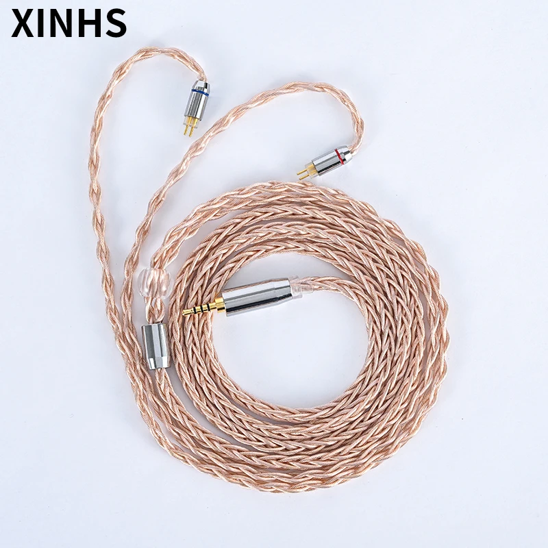 

8 Core Single Crystal Copper Cable 2.5/3.5/4.4mm Upgrade Cable With MMCX/2PIN For SE846 SE535 UE900S XBA-A3 XBA-H3 ED12 TRN