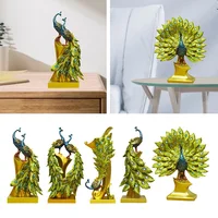 Peacock Statue Decor Figurines, Modern Home Decor, for Shelf, Living Room Bedroom Office Decoration, Bookshelf, TV Stand