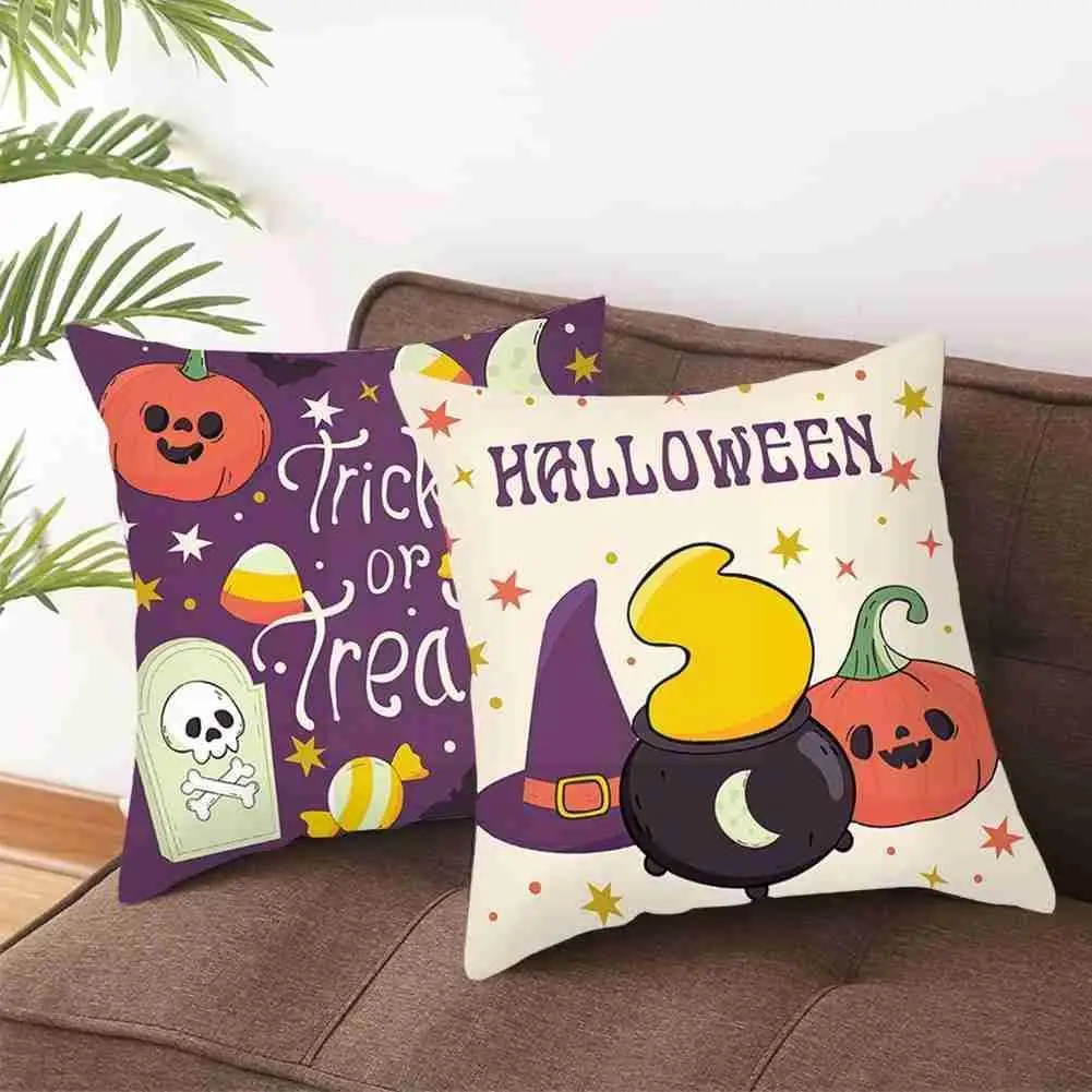 

Home Party Furnishing Cartoon Pumpkin Halloween Hugging Peach Skin Pillowcase Cover Sofa Cushion Office Pillowcase E5D5