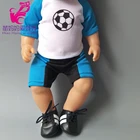 Одежда для кукол, футбольный Спортивный комплект для 18 дюймов, Детская кукла, костюм для 18 дюймов, кукольная верхняя одежда для девочек, подарки