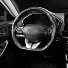 Для Hyundai Ioniq 2017-2019 Elantra 4 2016 2017 2018 2019 DIY прошитый вручную мягкий чехол рулевого колеса автомобиля из углеродного волокна