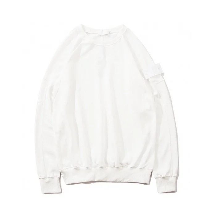 

STONE ISLAND The New Ghost Series Badge Sweater Autumn and Winter Solid Color Simple Basic Round Neck Pullover Sweater