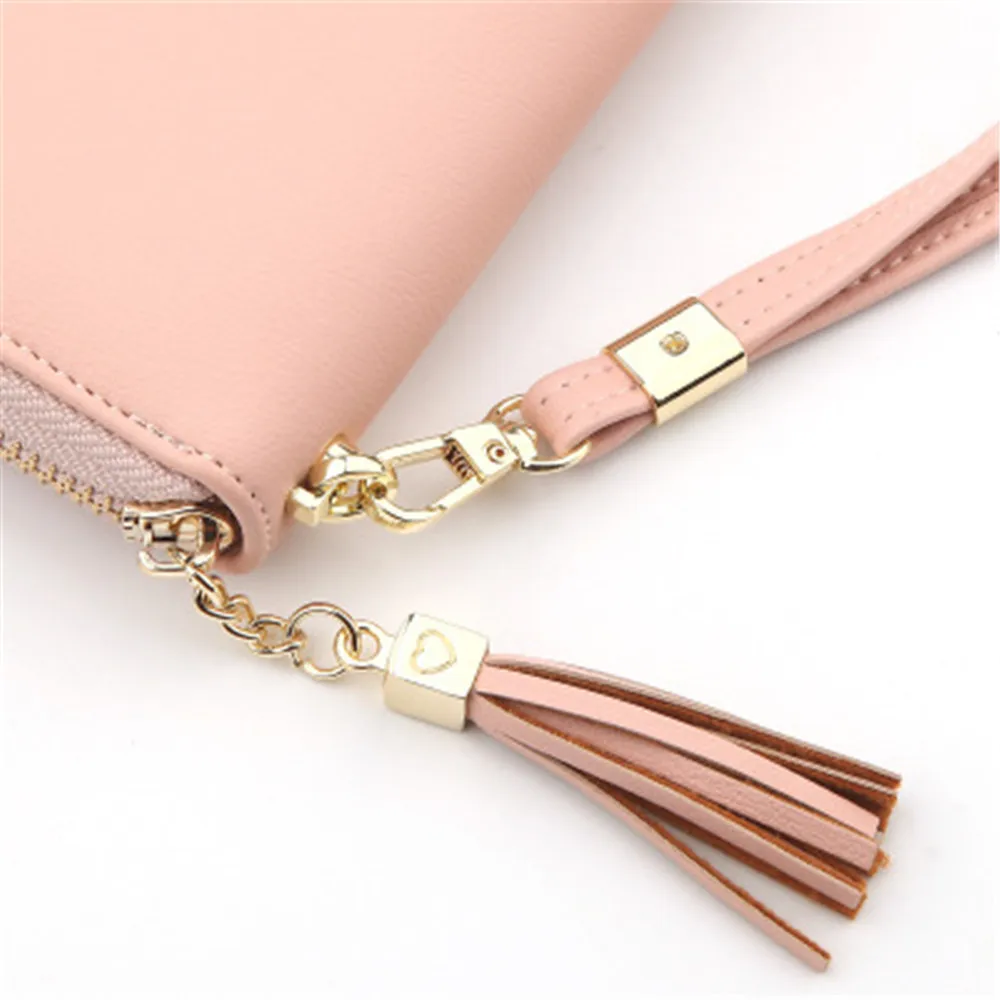 

Fashion Genuine Leather Women Wallet Long Wallets Female Leather Womens Purses Leather Coin Pocket Ladies Purse With Phone Case