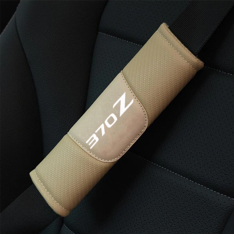 

For Nissan 370z 2pcs Fashion Carbon Fiber Leather Car Seat Belt Cover Car Seat Belt Shoulder Pad Car Accessories Car Styling