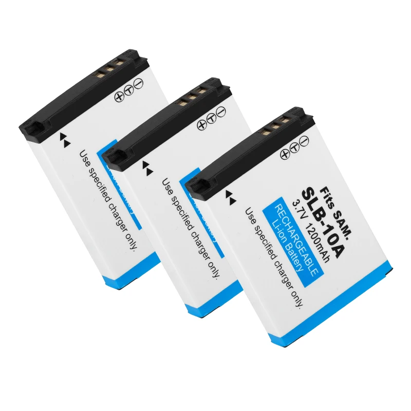 Аккумулятор SLB-10A SLB 10A 1200 мА ч для камеры Samsung PL50 60 65 P800 SL820 WB500 WB550 HZ10W IT100 L100 L110 L200 L210 |