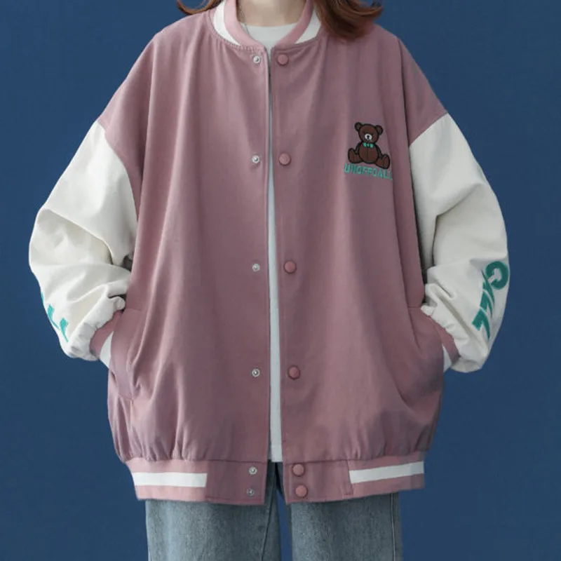 

2021 Spring Autumn New Fashion Printed Baseball Women Jacket Women's Coat Harajuku Streetwear Gothic Windbreaker Clothes Jackets