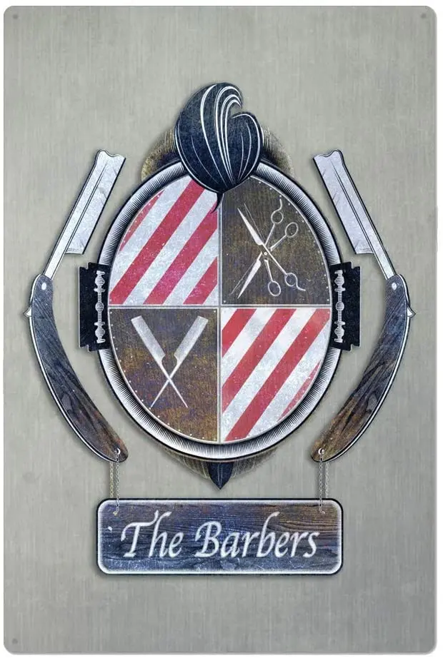 

Barbershop Novelty Parking Retro Metal Tin Sign Plaque Poster Wall Decor Art Shabby Chic Gift