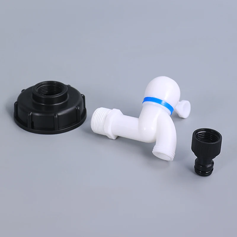 Кран для резервуара IBC переходник 60 мм с грубой резьбой на соединитель 1/2 дюйма 3/4