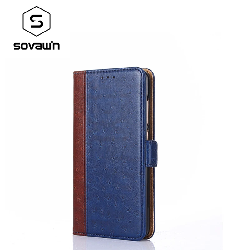 SOVAWIN телефон Аксессуары флип чехол для телефона Текстура Кожа ноги страуса из