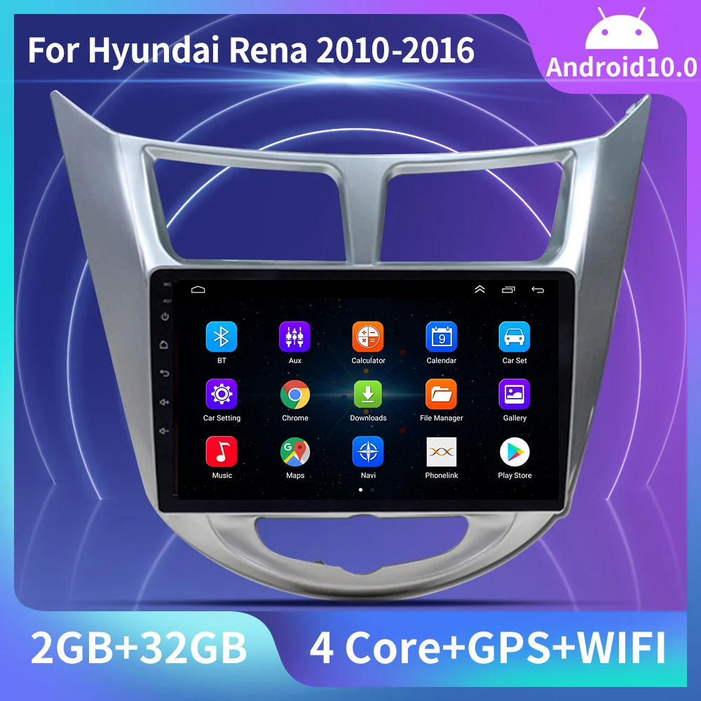 

Android 10.0 2Din Car Radio For Hyundai Solaris Accent I25 Verna 2010 - 2016 2 DIN stereo Car Multimedia Carplay Navigation GPS