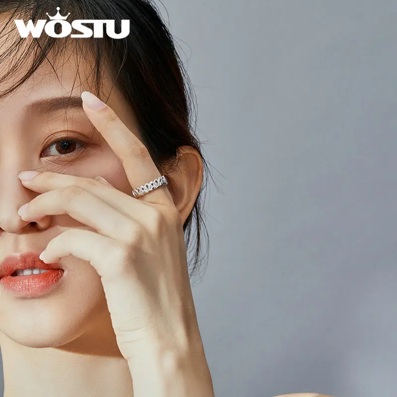 Оригинальные Серебряные кольца в стиле ретро с прозрачными фианитами | Украшения