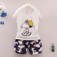 2019 new summer childrens suits fashion cotton kids clothes cartoon dog baby boys clothes sets quality toddler boy clothes