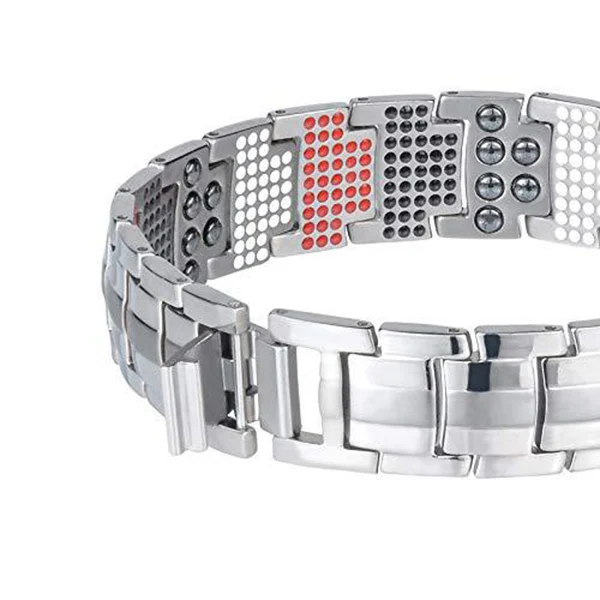 Модный Гальванизированный черный 4-в-1 Анионный магнитный браслет 591 элементов