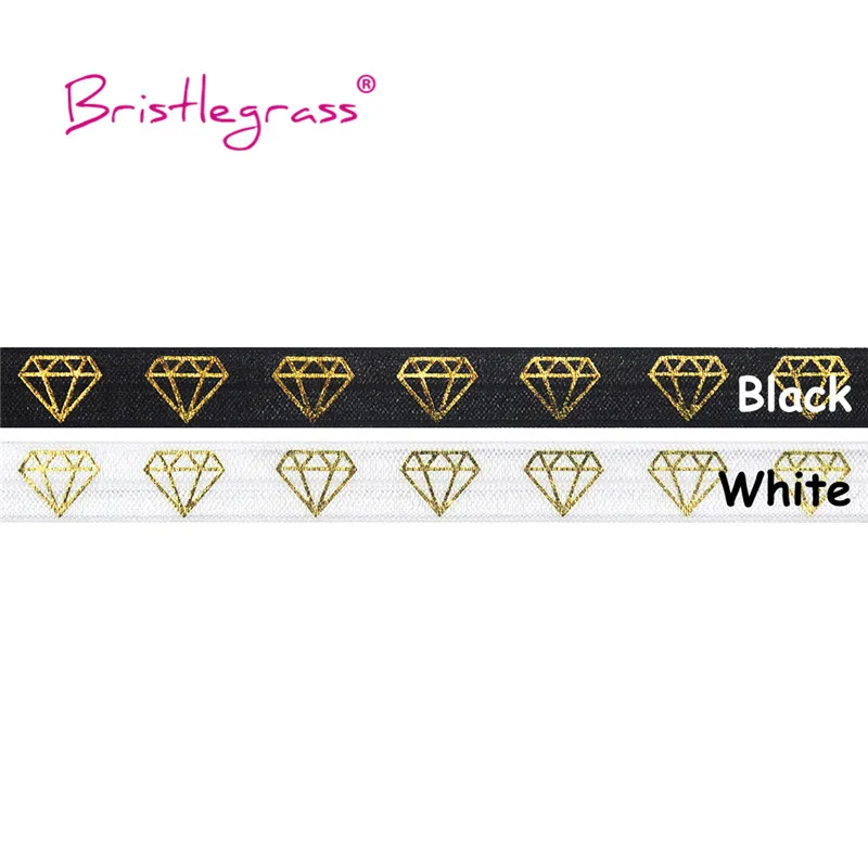 BRISTLEGRASS 100 ярдов в рулоне 5/8 &quot15 мм Золотая Алмазная фольга Принт раскладной