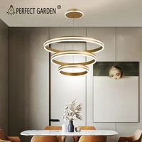 creative diamond modern led circle chandelier led pending lighting lamp lustre pendant modern ceiling lamp indoor lighting