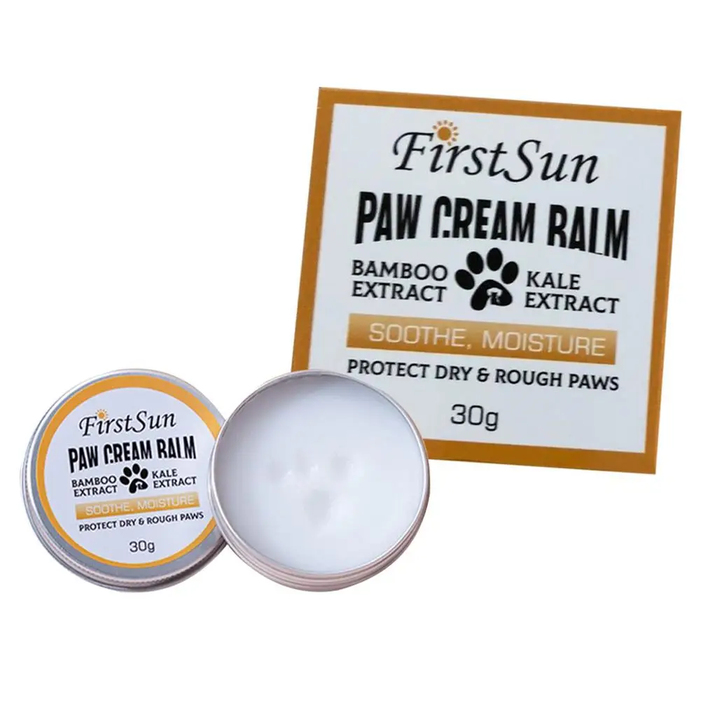 

Dog Paw Balm - 30g Pad Relief Soother Moisturizer Protection Wax - All Weather Foot Butter Heals Repairs - Paws Noses From Heat