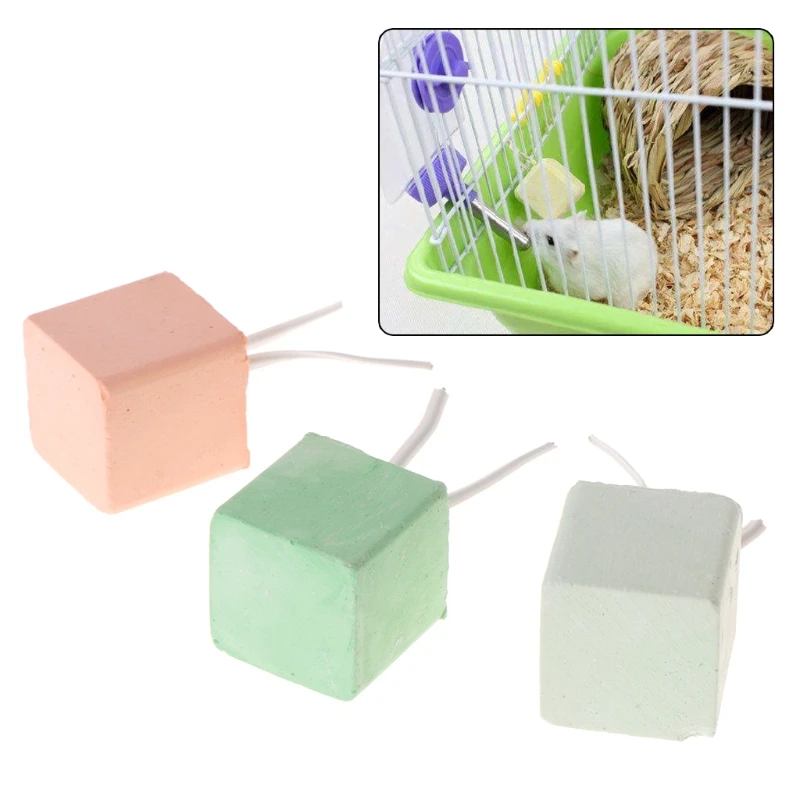 

Hamster Teeth Grinding Stone Mineral Calcium Rabbit Rat Squirrel Toys Cube Hang