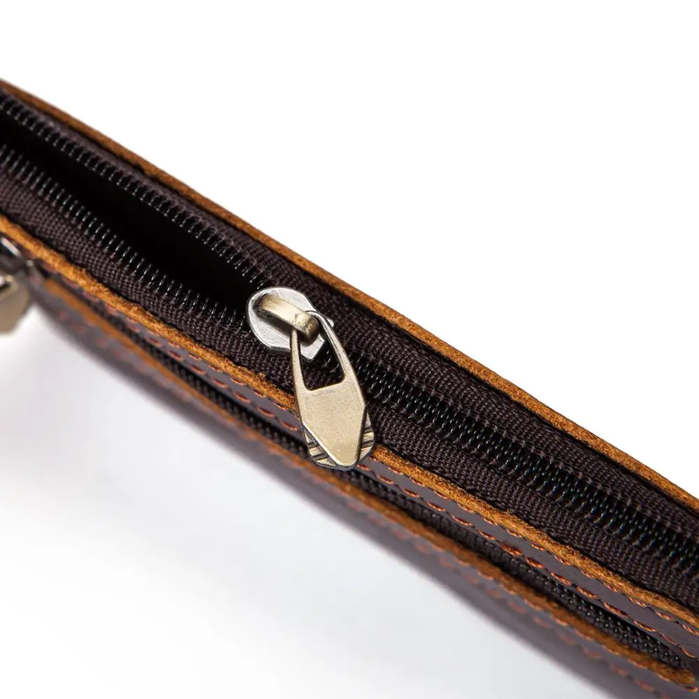 Женский маленький портмоне Дамский кошелек из воловьей кожи на молнии для