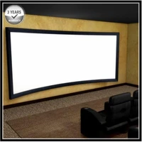 4K 169 White Woven Acoustic Transparent Customize HD 3D Curved Fixed Frame Projector Screen For Home Cinema Projection Screen