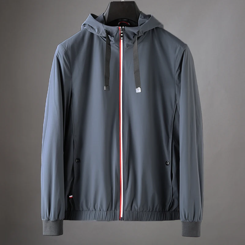 JSBD осенняя куртка бомбер Мужская черная однотонная Размер 3XL мужская на молнии с