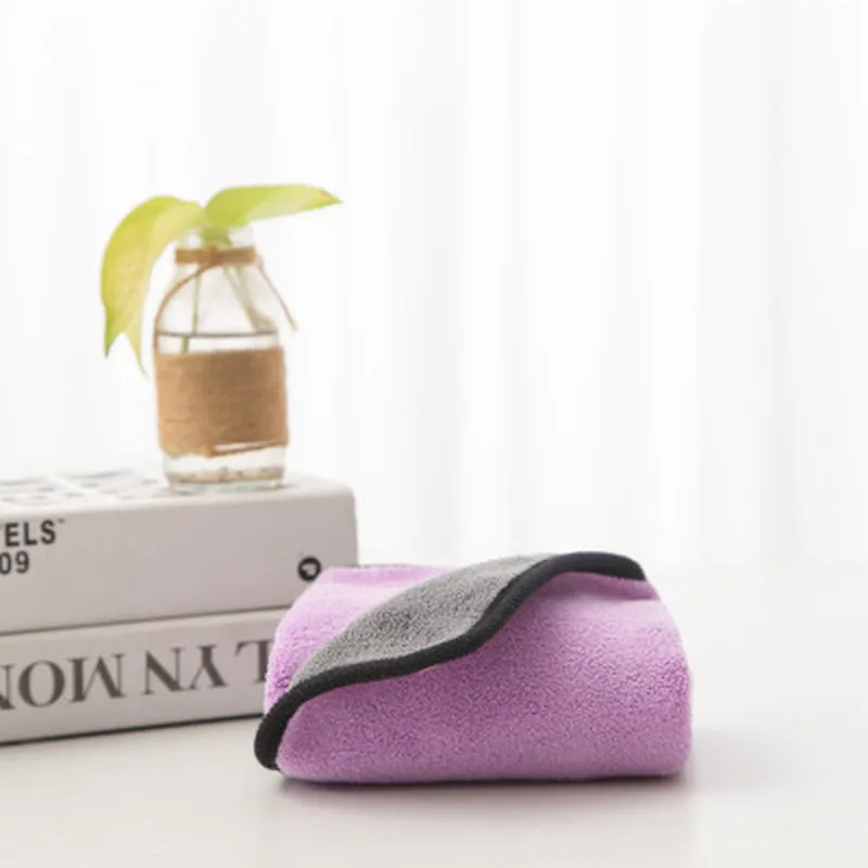 

30*30cm 500GSM Polyester Thick Car Care Detail Polished Microfiber Home Car Wash Super Superabsorbent Car Towel Cleaning