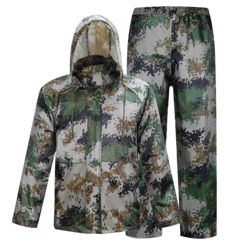Pants Adults Raincoat Jacket Suit Camouflage Unisex Travel Raincoat Cycling Designer Chubasquero Hombre Rain Clothes DL60YY