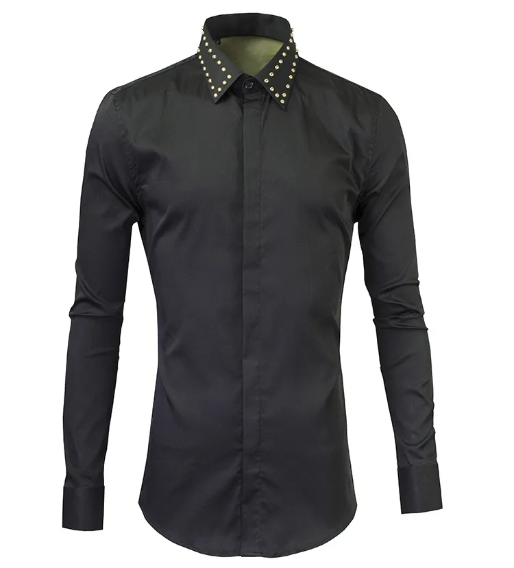 

Black black and silver metallic rivet shirt color on the new shirt