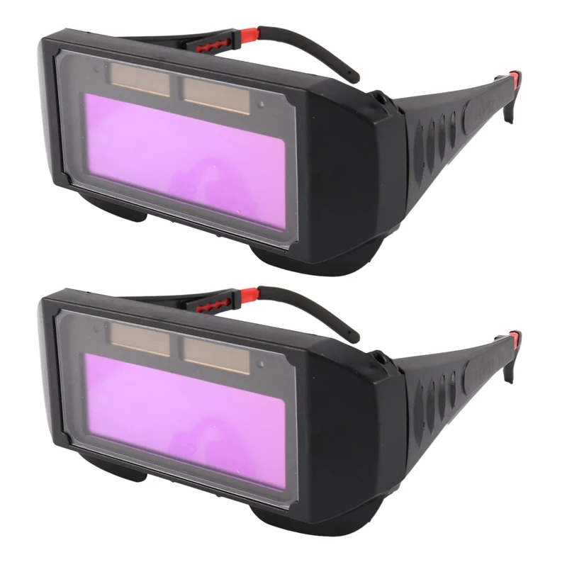 

2X Automatic Photoelectric Welding Glasses Solar Powered Auto Darkening Welding Mask Helmet Eye Goggle Welding Glass