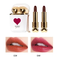 love double tube lipstick velvet white portable lip stick plus lip gloss lip makeup long lasting waterproof moisture cosmetics